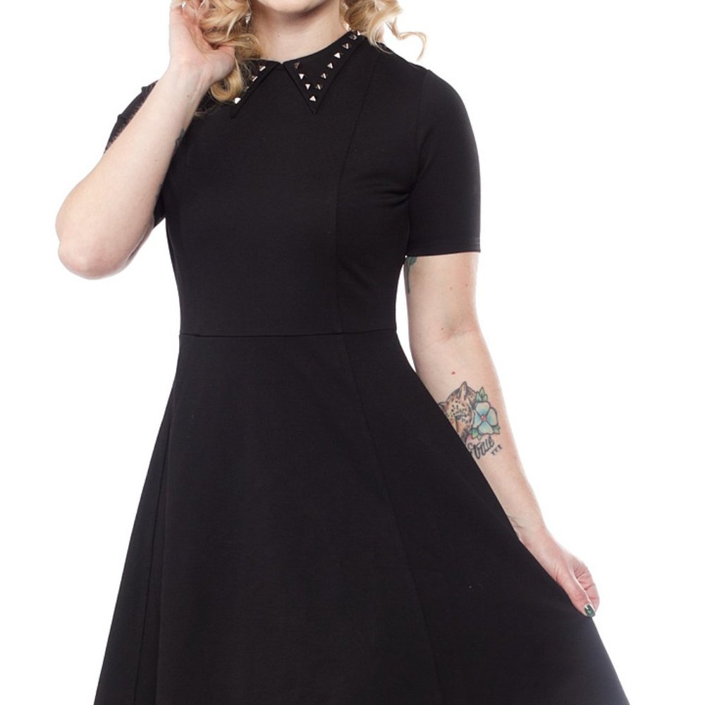 NWT Sourpuss Stud Collar Dress 3x